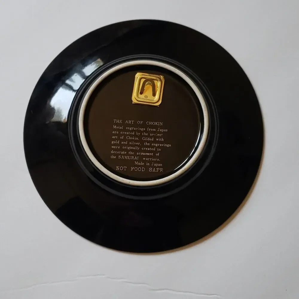 Art of Chokin 24k gold trim Japanese plate - Picture 5 of 5